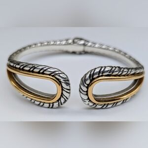 I Think This Sold .. Brighton Rope Cable Design Hinged Cuff clamper Bracelet